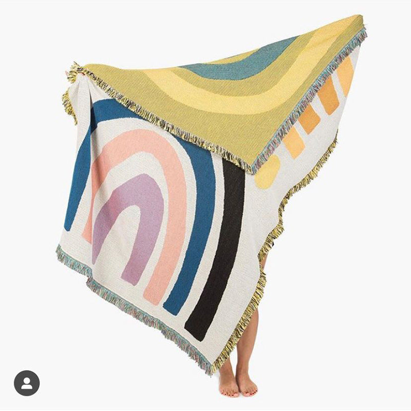 Boho Rainbow Throw