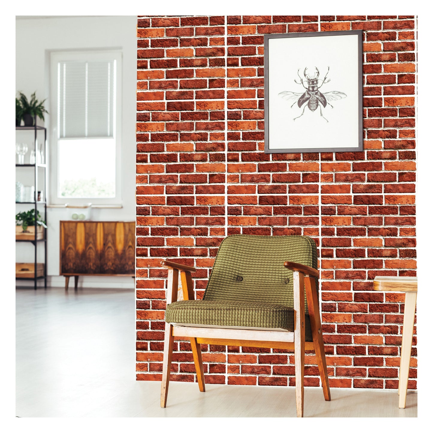 3D Retro Brick Wall Stickers Self-adhesive Three-dimensional Wall Stickers