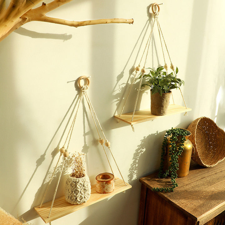 Woven Cotton Rope Wall Shelf