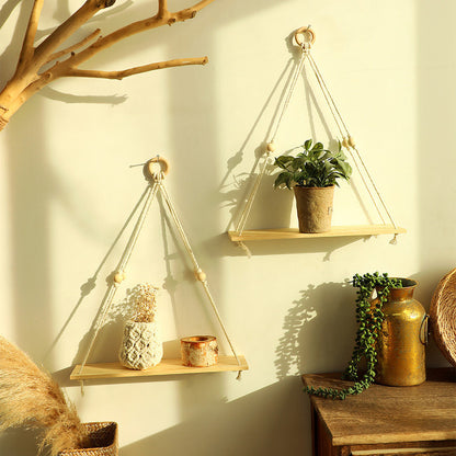 Woven Cotton Rope Wall Shelf